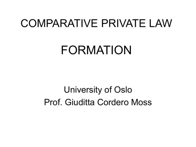 COMPARATIVE PRIVATE LAW INTERPRETATION OF CONTRACTS