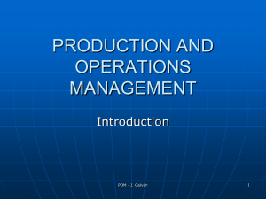 production and operations management