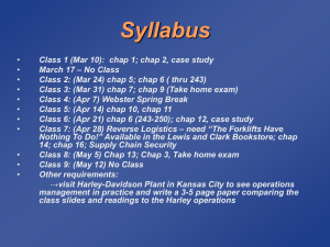 Operations Management Class 2