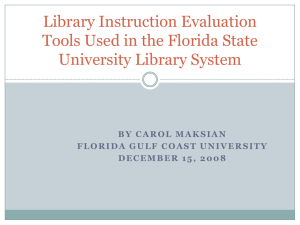 Library instruction evaluation tools