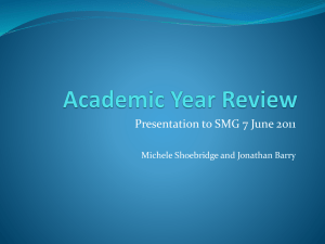 Presentation to SMG: 7 June 2011