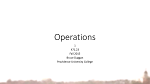 Operations - Providence University College