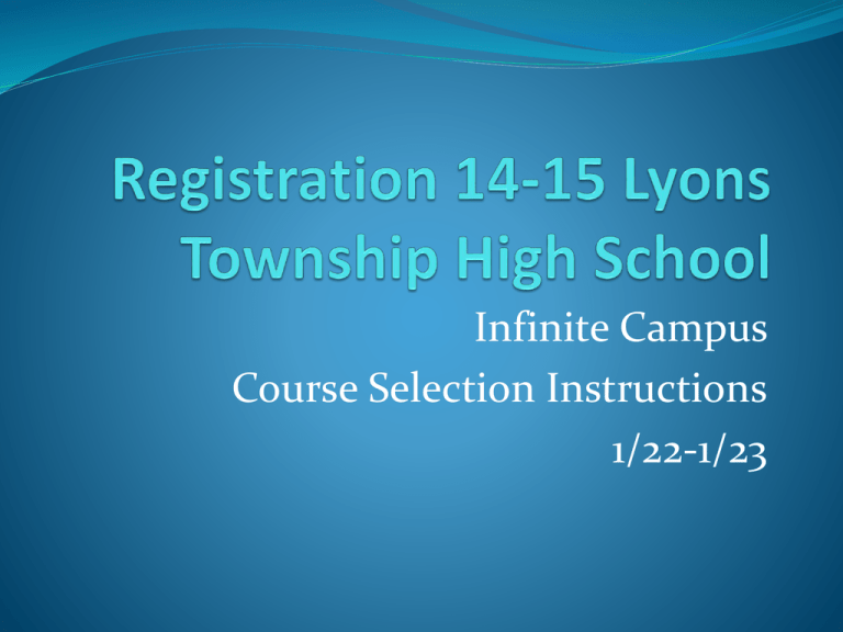 Course Offerings Handout Lyons Township High School