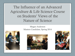 The Influence of an Advanced Agriculture & Life Science Course on