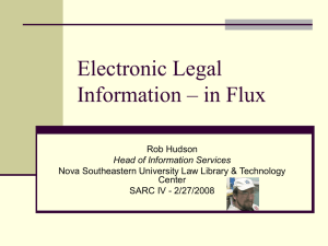 Electronic Legal Information – in Flux