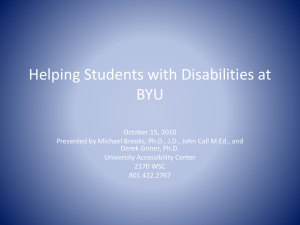 Helping Students with Disabilities at BYU