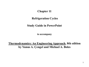 Chapter 11: Refrigeration Cycles