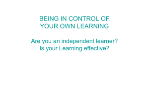 Are you an independent learner?