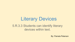 Literary Devices - TechinEdPeterson