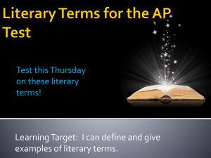 Literary Terms for AP Exam