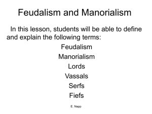 Feudalism and Manorialism - White Plains Public Schools