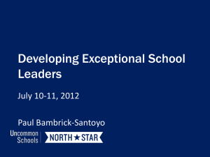 Developing Exceptional School Leaders Presentation