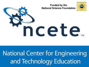 ppt - NCETE: The National Center for Engineering and Technology