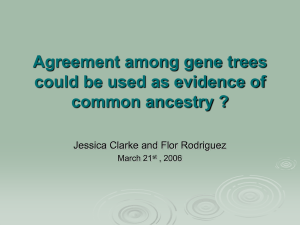 Agreement among gene trees could be used as evidence of