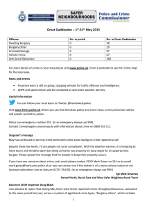 Gt Gaddesden Crime May 2015 - Great Gaddesden Parish Council