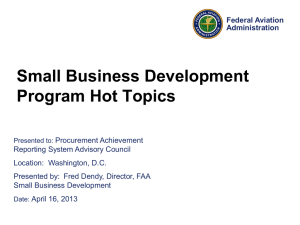 Small Business Development Program Hot Topics (PowerPoint)
