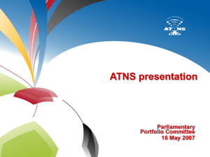 ATNS presentation Parliamentary Portfolio