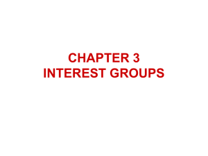 CHAPTER 3 INTEREST GROUPS