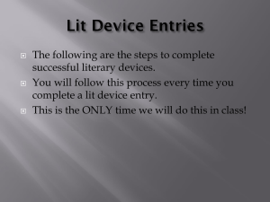How to - Lit Devices Glossary