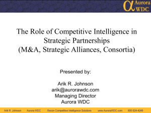 Best Practices in Hi-Tech Competitive Intelligence Deploying and