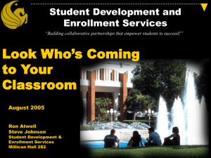 Student Development and Enrollment Services