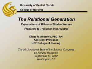 University of Central Florida College of Nursing The Relational