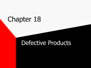 Chapter 18 Defective Products