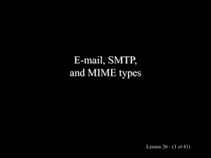 E-mail, SMTP, and MIME types