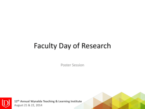TLI 2014 - Faculty Day of Research
