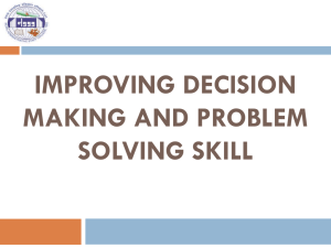 Problems in Decision Making
