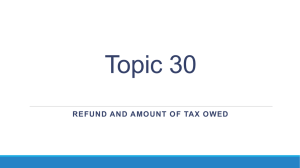 refund and amount of tax owed