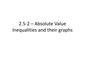 2.5-2 * Absolute Value Inequalities and their graphs