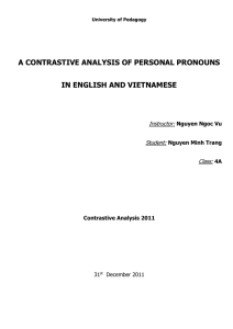 A CONTRASTIVE ANALYSIS OF PERSONAL