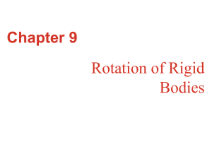ch 9 - Rotation of Rigid Bodies