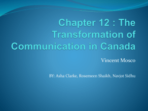 The Transformation of Communication in Canada
