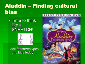 Aladdin – Finding cultural bias