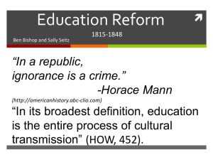 Education Reform - EHS-APUSH2011-2012