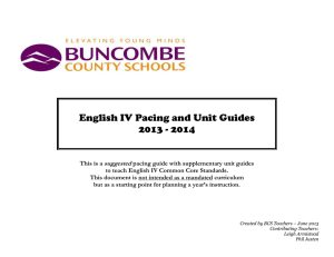 This is a suggested pacing guide with supplementary unit guides to