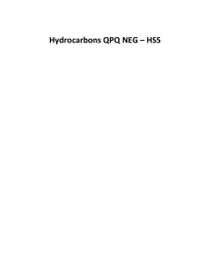 Hydrocarbons QPQ NEG – HSS