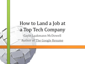 Landing a Job at a Top Tech Company