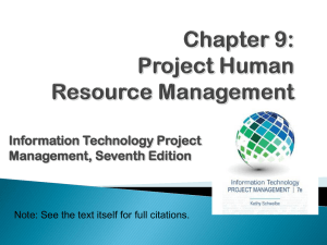 Project Human Resource Management