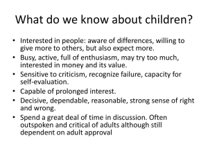 What do we know about children?