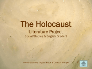 Holocaust Literature PowerPoint