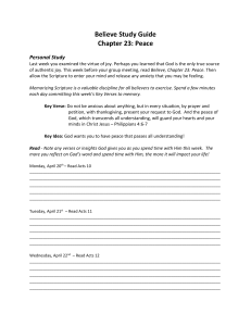 Believe Study Guide - Chapter 23