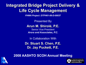 Shirole' - Integrated Bridge Project Delivery and Life Cycle