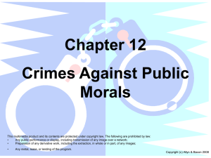 Crimes Against Public Morals