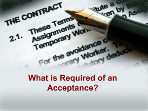 What is Required of an Acceptance