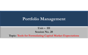 Tools for Formulating Capital Market Expectations