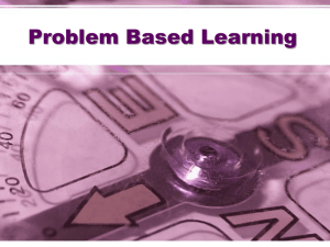 Problem Based Learning Webinar