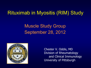 Rituxan in Myositis Study - the Tale of a Novel Trial Design